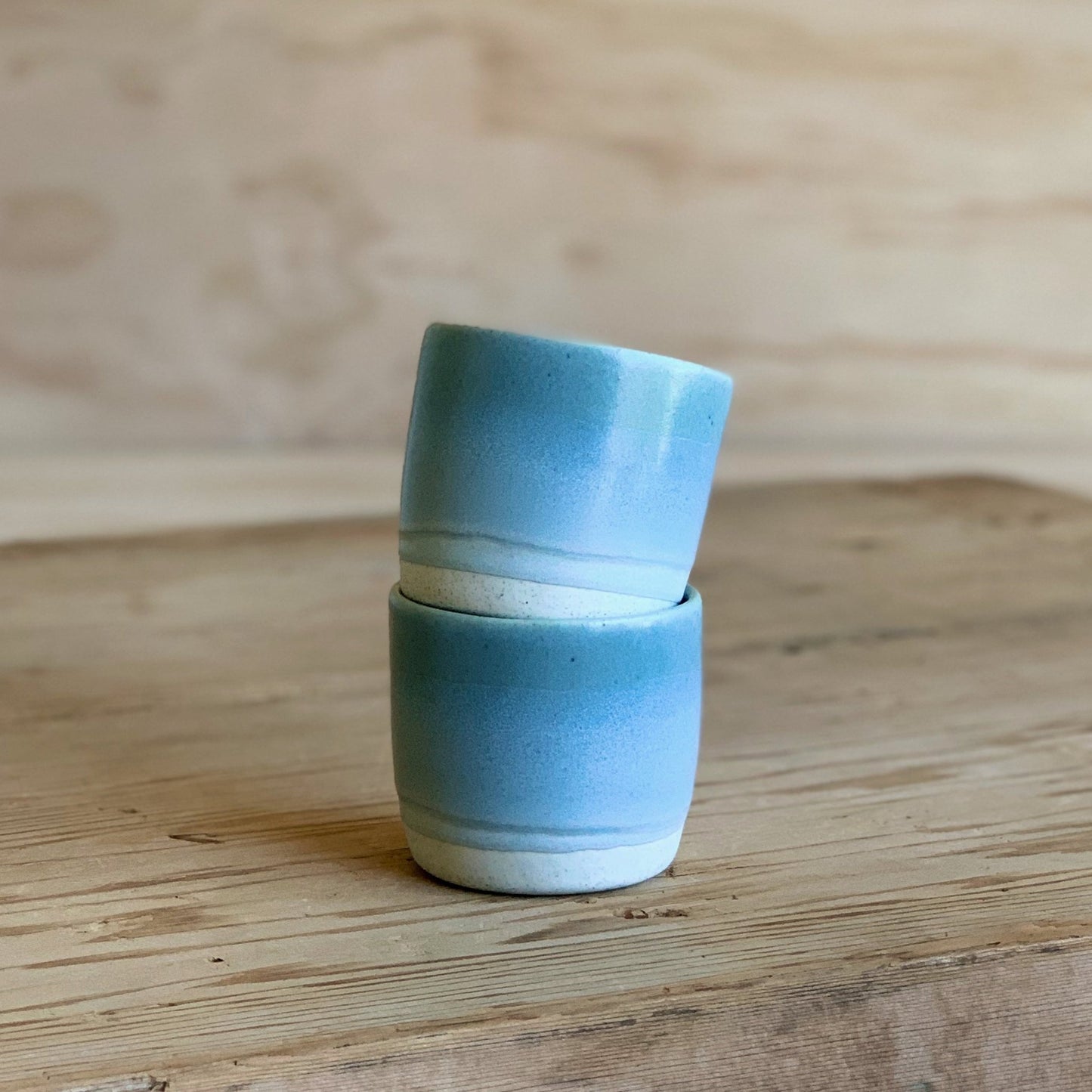 Espresso Cup Ocean & Sky Blue - handmade ceramics Henry & Tunks , made in Maitland NSW