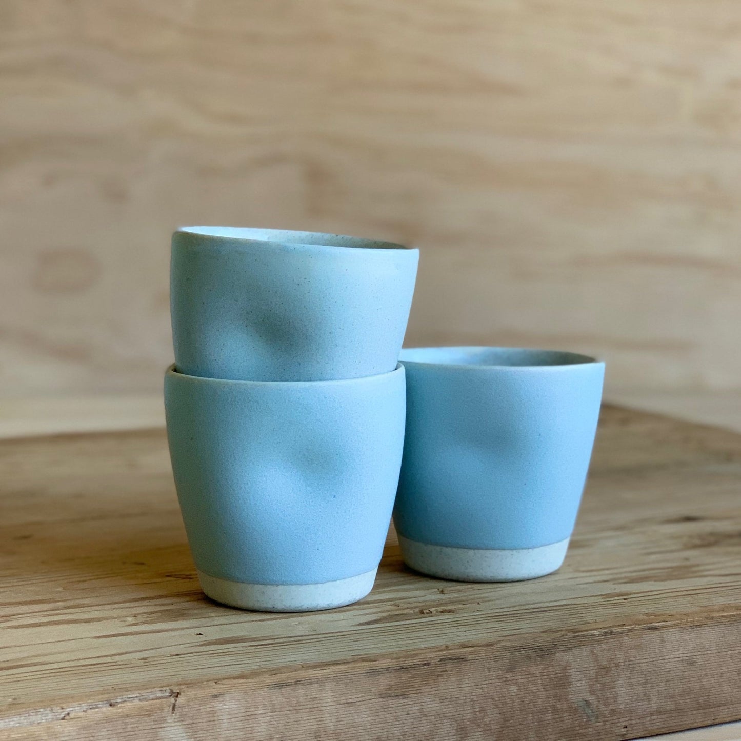 Latte Cup Sky Blue - handmade ceramics Henry & Tunks , made in Maitland NSW