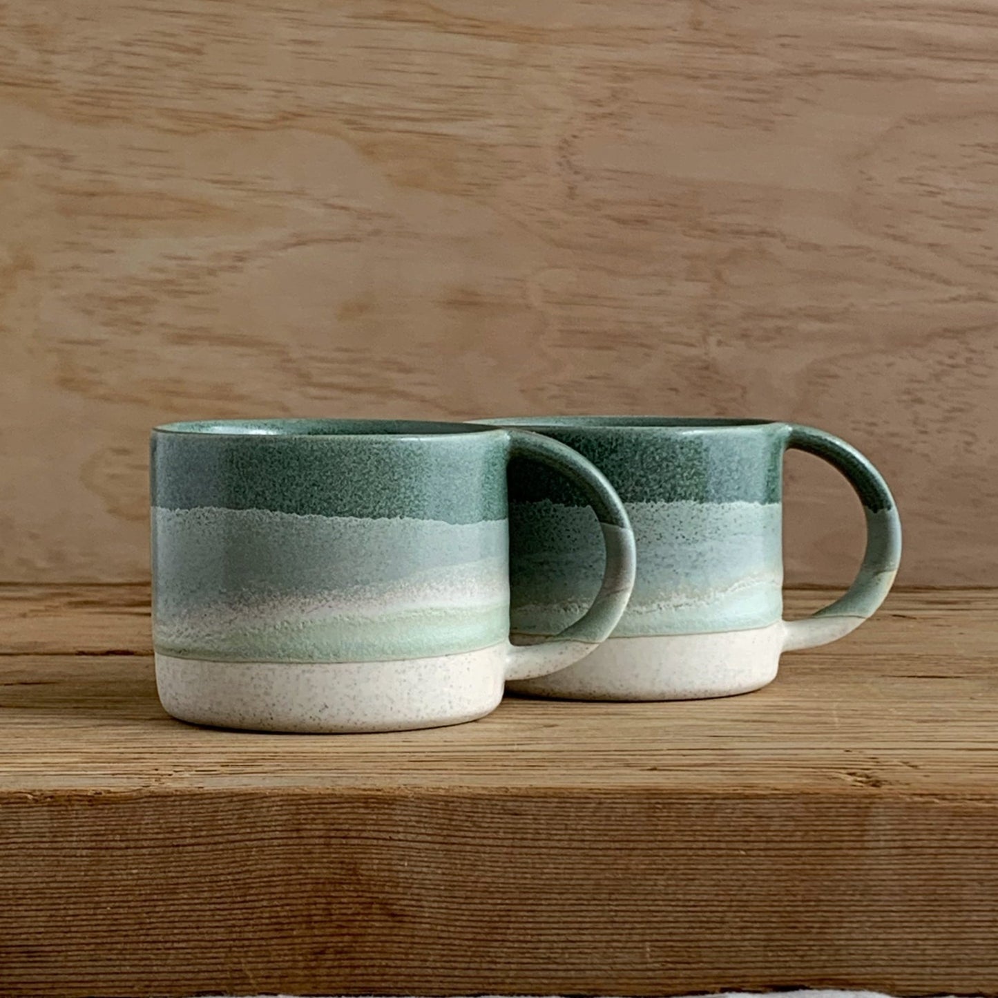 Mug Sage & Sea Foam Green - handmade in the Henry & Tunks ceramic studio, Maitland NSW