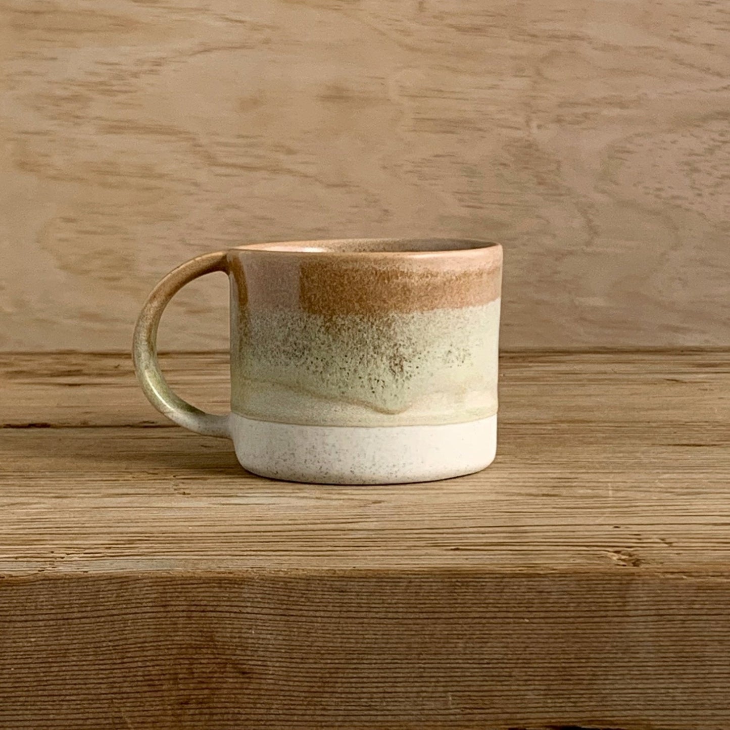 Mug Toffee & Earthy Green - handmade ceramics Henry & Tunks , made in Maitland NSW