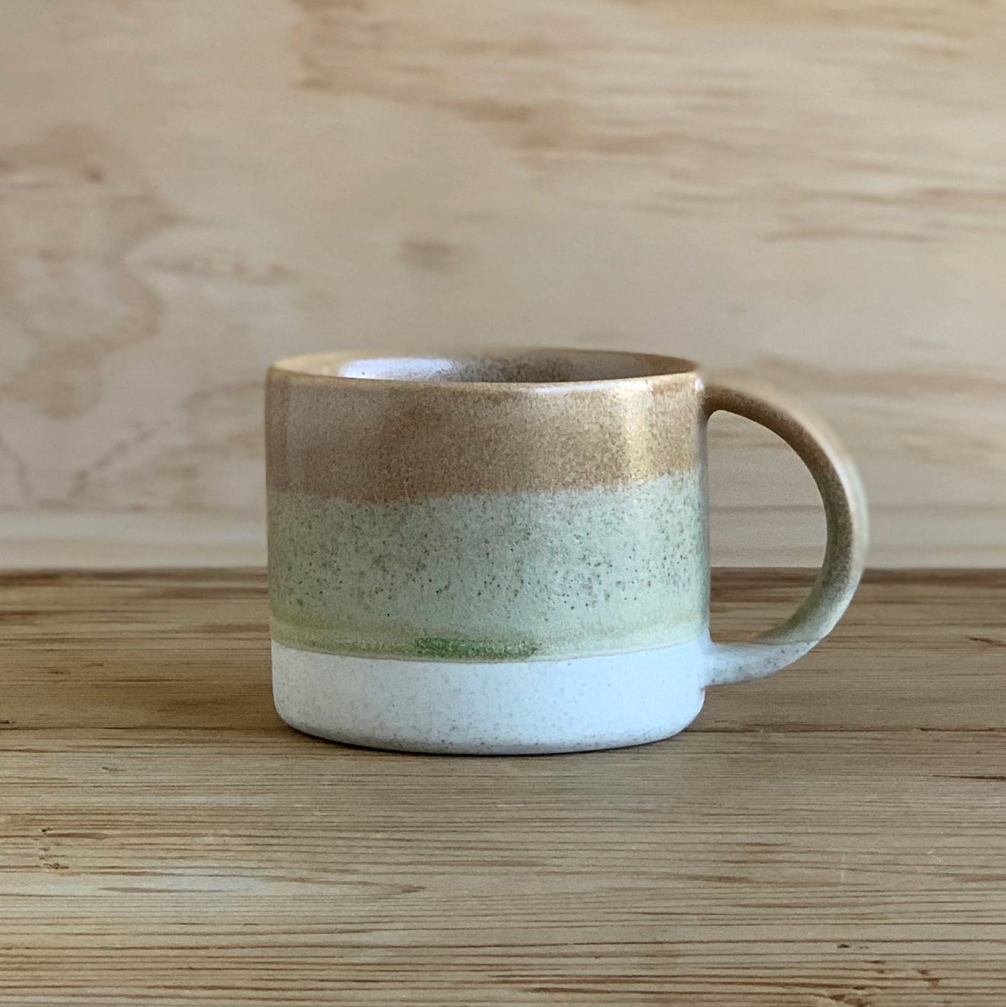 Mug Toffee & Earthy Green - handmade ceramics Henry & Tunks , made in Maitland NSW