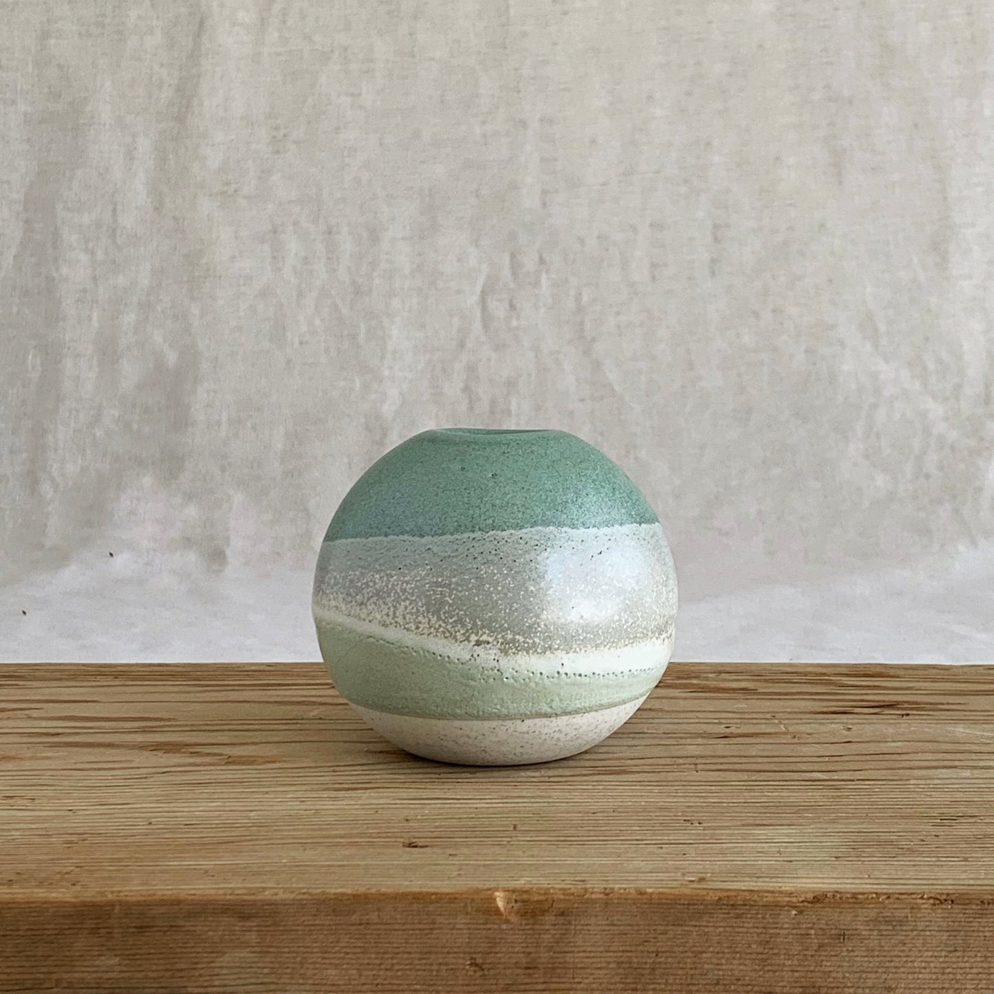 Bud Vase Sage & Sea Foam Green - handmade ceramics Henry & Tunks , made in Maitland NSW