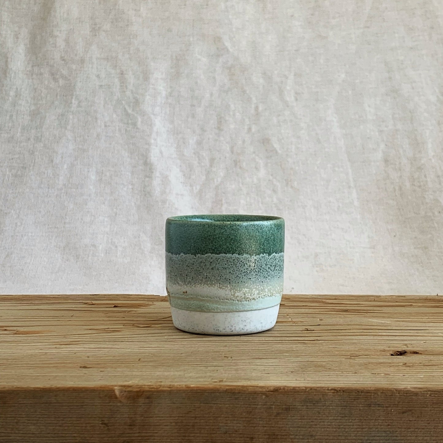 Espresso Cup Sage & Sea Foam Green - handmade in the Henry & Tunks ceramic studio, Maitland NSW