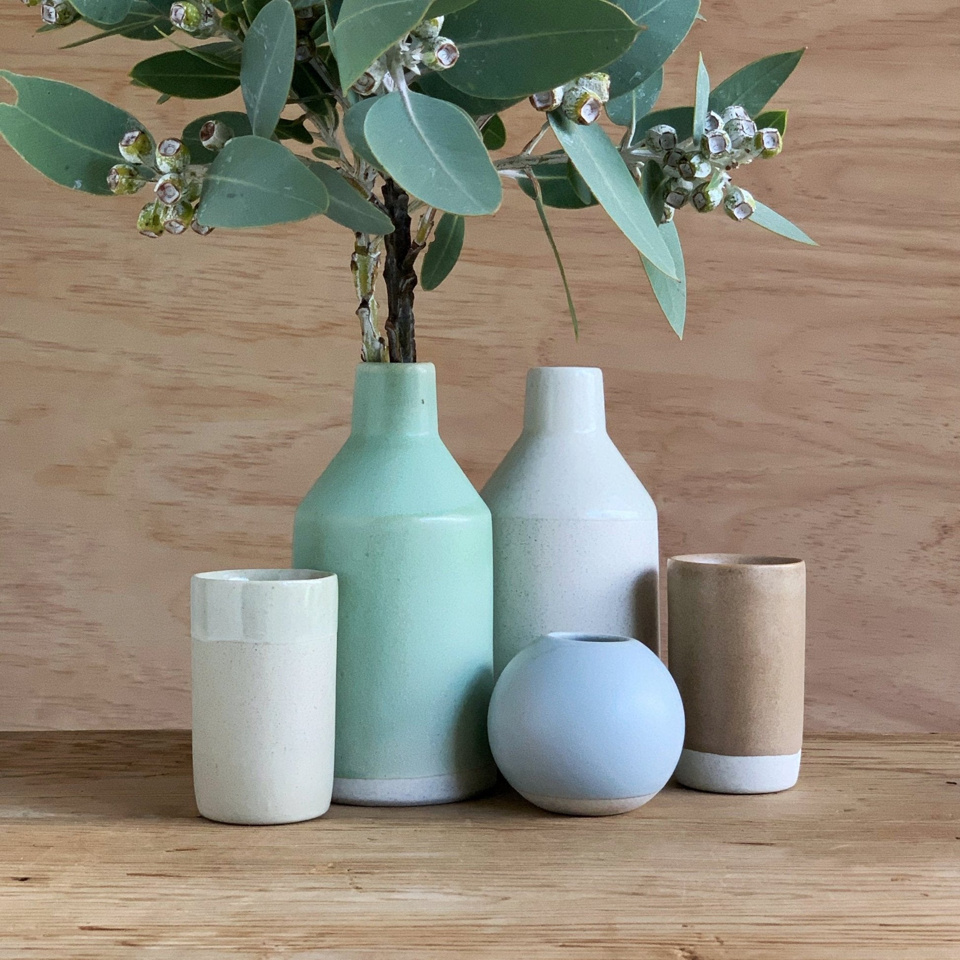 Bud Vase Sky Blue - handmade ceramics Henry & Tunks , made in Maitland NSW