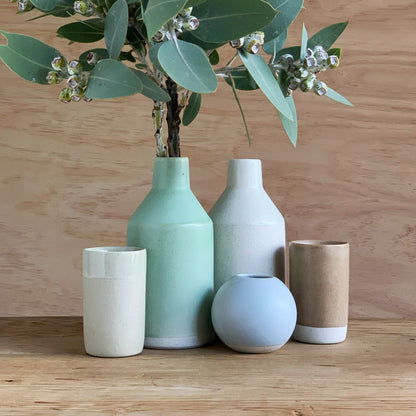 Bud Vase Sky Blue - handmade ceramics Henry & Tunks , made in Maitland NSW