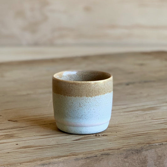 Espresso Cup Toffee & Blush Pink - handmade in the Henry & Tunks ceramic studio, Maitland NSW