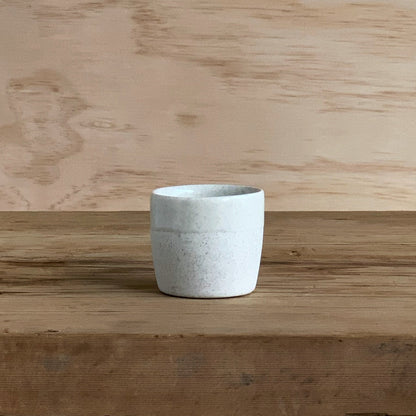 Espresso Cup White Speckle - handmade ceramics Henry & Tunks , made in Maitland NSW