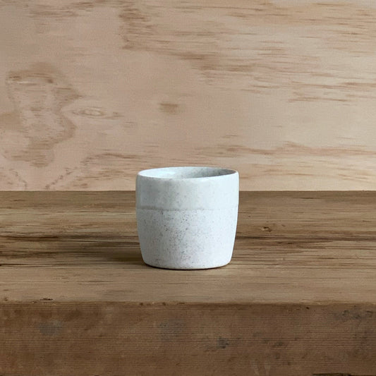 Espresso Cup White Speckle - handmade ceramics Henry & Tunks , made in Maitland NSW