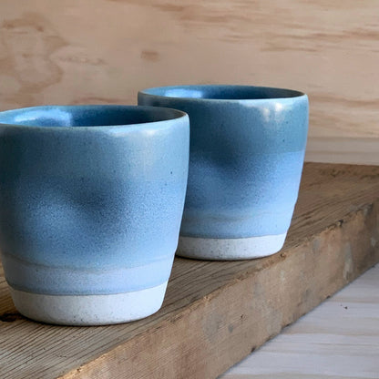 Latte Cup Ocean & Sky Blue - handmade in the Henry & Tunks ceramic studio, Maitland NSW