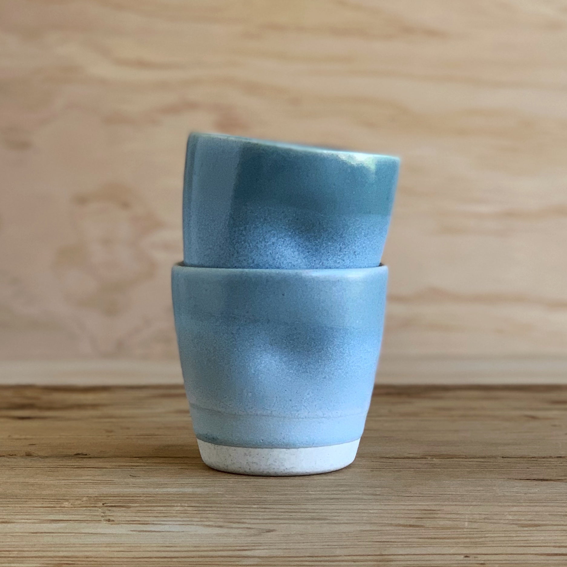 Latte Cup Ocean & Sky Blue - handmade ceramics Henry & Tunks , made in Maitland NSW
