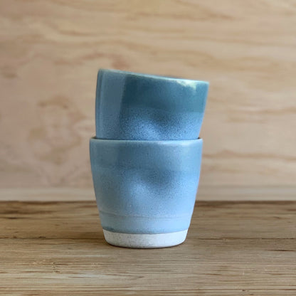 Latte Cup Ocean & Sky Blue - handmade ceramics Henry & Tunks , made in Maitland NSW