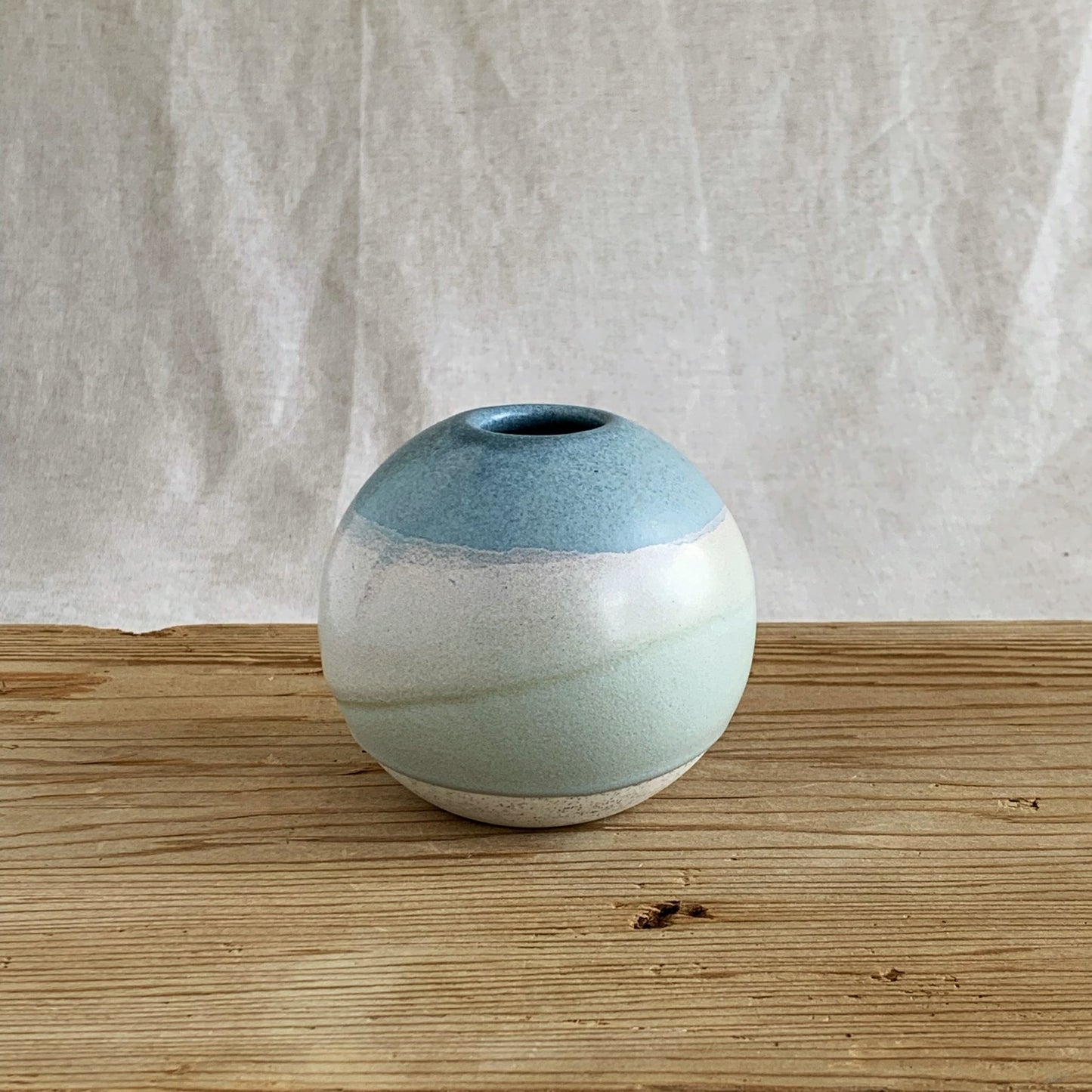 Bud Vase Ocean & Sea Mist Blue - handmade in the Henry & Tunks ceramic studio, Maitland NSW