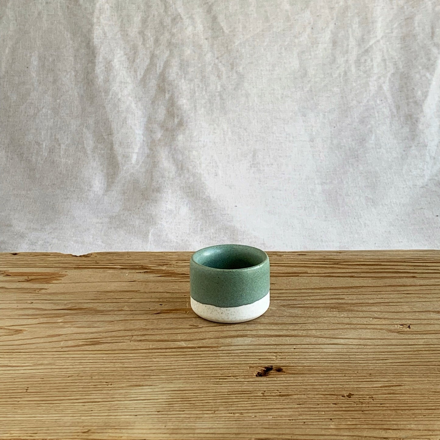 'Small One' Egg Cup Sage - handmade in the Henry & Tunks ceramic studio, Maitland NSW