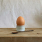 'Small One' Egg Cup Toffee & Earthy Green - handmade in the Henry & Tunks ceramic studio, Maitland NSW